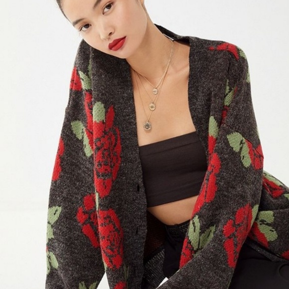 Urban Outfitters Sweaters - Urban Outfitters Rose Cardigan NWOT